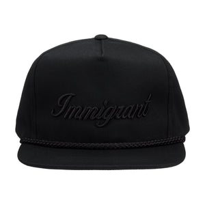 "Immigrant" OG Classic Flat-Bill Snapback - Black/Black