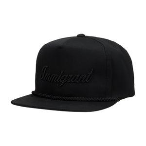 "Immigrant" OG Classic Flat-Bill Snapback - Black/Black