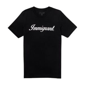 "Immigrant" Crewneck T-shirt - Black/White