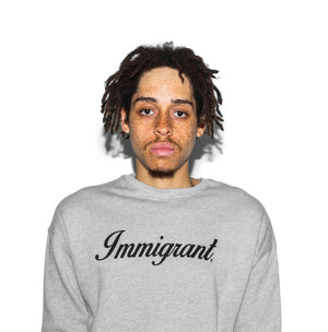 Immigrant Unisex Drop Shoulder Sweatshirt - Grey