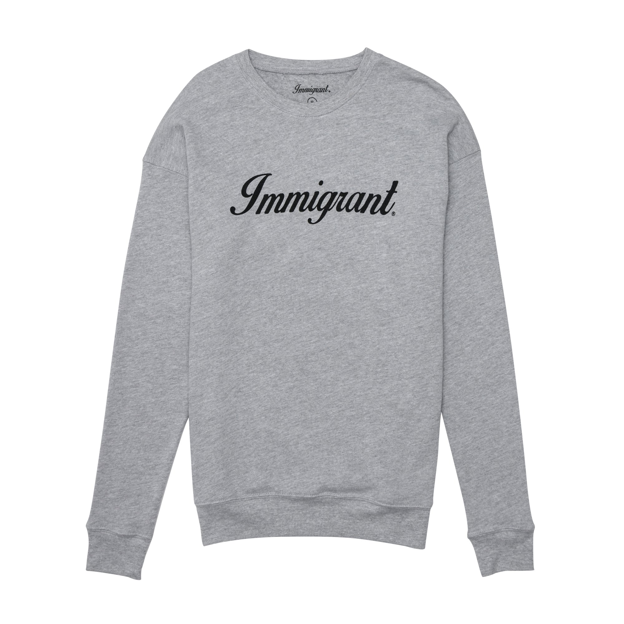 Immigrant Unisex Drop Shoulder Sweatshirt - Grey